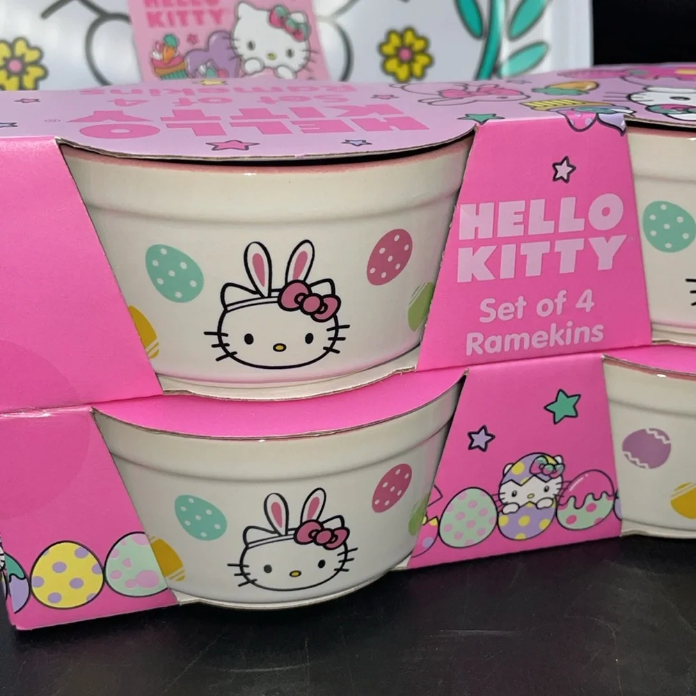 Hello Kitty Easter Plate Set & Ramekin bundle - Picture 2 of 5